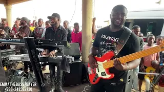 GROOVE🔥Best Ghanaian Funeral Live band Jam||EMMA ON BASS||GOOD SOUNDS|| 🥁🎹🎸🔐Enjoy!