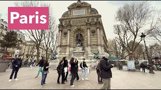 Paris France, HDR walking tour - 6th Arrondissement of Paris - 4K HDR 60 fps