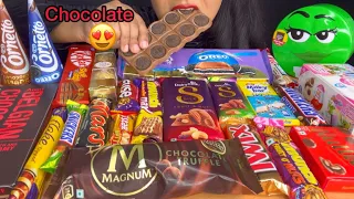 *CHOCOLATE CHOCOLATE ,DIARYMILK SILK,MAGNUM TRUFFLE,MILKA OREO,TWIX ,MUNCH,SNICKERS,ASMR EATING