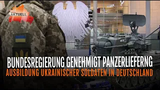 Bundesregierung genehmigt Panzerlieferung in die Ukraine | Ukrainische Soldaten in Deutschland