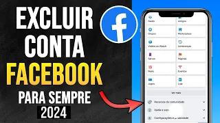 Como EXCLUIR Conta do FACEBOOK 2024 (rápido e fácil)