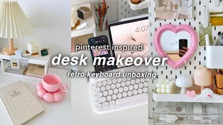 Desk tour and makeover 2024✨| ikea haul | new retro keyboard unboxing | pinterest inspired