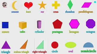 Shapes Names: Learning Words  List of Geometric Shapes with Images in English