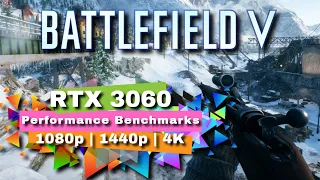 Battlefield V RTX 3060 Benchmarks 1080 / 1440 / 4K [ASUS TUF GAMING RTX 3060 OC 12G]