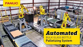 Get it Done with Automated System for Bulk Palletizing Glass Bottles