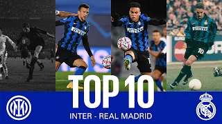 INTER vs REAL MADRID | TOP 10 GOALS | Lautaro, Baggio, Perisic, Facchetti... and more! 🔥⚫🔵