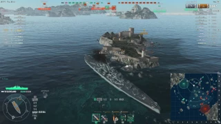 World of Warships - Cleveland 55kts Submarine Glitch