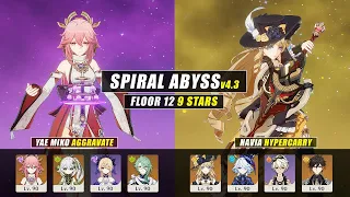 C0 R1 Yae Miko and C0 Navia | Spiral Abyss Floor 12 | Genshin Impact v4.3