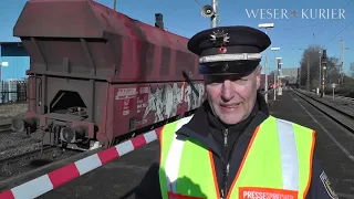 Entgleister Güterzug im Neustädter Bahnhof