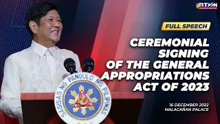 Ceremonial Signing of the General Appropriations Act of 2023 (Speech) 12/16/2022