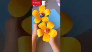 DIY mini lollipop flowers|paper crafts| Mother,s day craft|chupa chups flowers