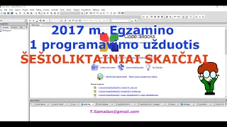 IT VBE 2017. Programavimo užduotis šešioliktainiai skaičiai.