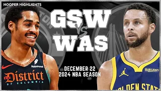 Golden State Warriors vs Washington Wizards Full Game Highlights | Dec 22 | 2024 NBA Season