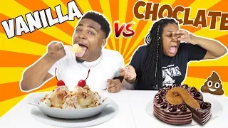VANILLA VS CHOCOLATE CHALLENGE!