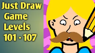 Just Draw level 101 to 107 / just draw drawing Puzzle game