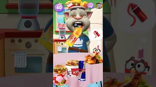 Asmr Chicken wings & Ice cream & Coca Cola drink Eating with talking Tom , Asmr tom