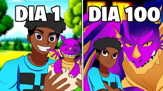 SOBREVIVI 100 DIAS EVOLUINDO DRAGÕES MINECRAFT O FILME