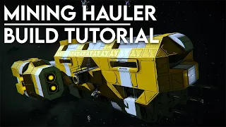 Space Engineers: How to build a mining hauler! (live build)