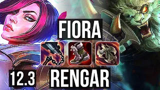 FIORA vs RENGAR (TOP) | Rank 3 Fiora, 6 solo kills, 12/3/8, Legendary | BR Challenger | 12.3