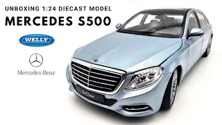 Unboxing | 1:24 Welly Mercedes Benz S Class S500 Model- Silver #unboxing #welly #mercedes #sclass