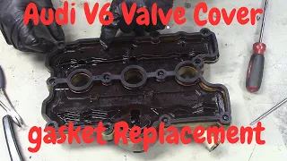 Audi V6 Valve Cover Gasket Replacement