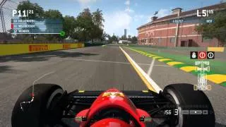 F1 2013 Ferrari of 1988 vs modern cars Melbourne 1080p