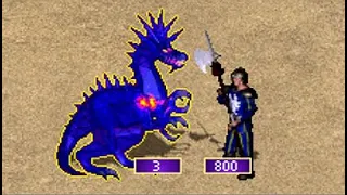 Heroes 3 | 3 Sapphire Crystal Dragons vs 800 Halberdiers