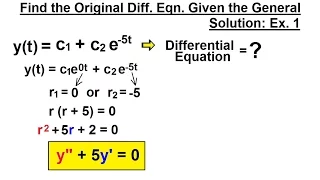 Differential Equation - 2nd Order (19 of 54) Find the Original Diff. Eqn. Given General Sol.: 1