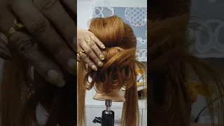 advance & trending peacock bun hairstyle.😇#shorts#hairstyle #viralvideo