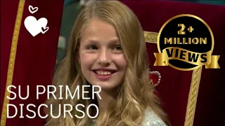 Princess Leonor, Spain's future queen, delivers her first speech ENG SUB