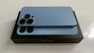 iPhone 13 pro unboxing | sierra blue 256gb | setup + accessories | quer datinguinoo | 🍎