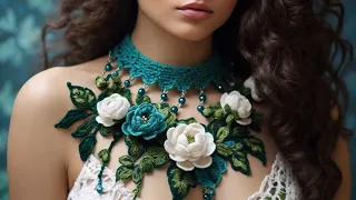 Beautiful crochet necklace design...#crochet #designideas #necklace #fashionideas