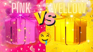 PINK X YELLOW🎁 ESCOLHA O SEU PRESENTE 😏 CHOOSE YOUR GIFT 🙀 ELIGE TU REGALO 🎁ROSA X AMARELO #1 FGT