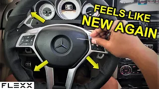 Installed new alcantara cover on my Mercedes w204 C-class steering wheel