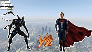 GTA 5 -Cosmic Garou vs Superman SUPERHERO BATTLE