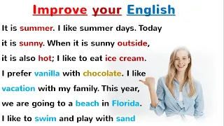 It is a sunny day |❤️| Learning English Speaking| Level 1 |Listen and Practice |Improve English