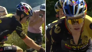 TOUR DE FRANCE 2023 - Séquence incroyable : Van Aert se gare...puis revient à l'avant de nulle part