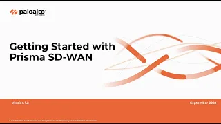 Getting Started with Prisma SD WAN