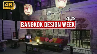 Bangkok Design Week 2022 - Talad Noi and Si Phraya Night Walk [4K]