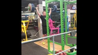 5 rep max BTN push press @117kg