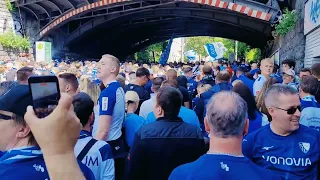 Tausende Bochumer beim Fanmarsch vor dem Heimspiel gegen Bayer 04 Leverkusen! 🔥💙🤍