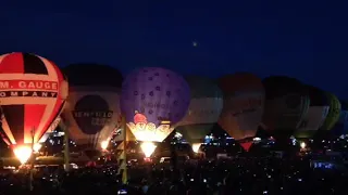 Bristol Balloon Fiesta 2018 Thursday evening nightglow