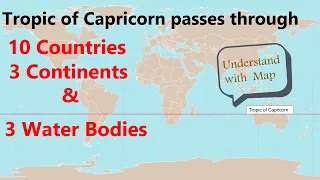 WHICH COUNTRIES LIE ON TROPIC OF CAPRICORN |  CLASS 5 & 6 | GEOGRAPHY @TOPBrainGK