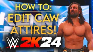 How To CHANGE CUSTOM CHARACTER ATTIRES in WWE 2K24!