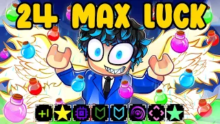 Actually Using 24 Max Luck Potions in Roblox Sol's RNG