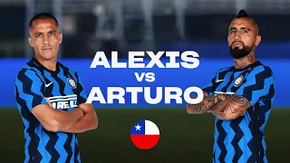 ALEXIS SANCHEZ vs ARTURO VIDAL | A CHILEAN SHOOTING CHALLENGE!  🇨🇱⚫🔵⚽ #FORZAINTER