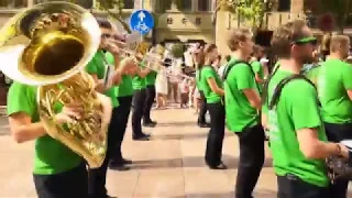 2019 Shanghai Tourism Festival - Show Band and Majorette Group Laško perform at Nanjing Road