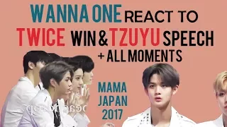 TWICE & WANNA ONE moments at MAMA Japan 171129 ( reaction to TWICE win SOTY & Tzuyu speech)