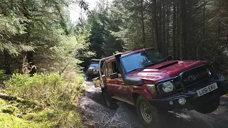 💥LAST OF THE V8 TURBO DIESEL LANDCRUISER 79 OFF ROAD💥💦💦 ADVENTURING The Bastard Lane WALES Episode 1