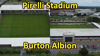 Ep13. Pirelli Stadium, by drone. Home of Burton Albion. In League 1 for 23/24 season.